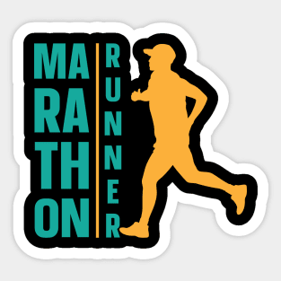 Marathon Runner Sticker